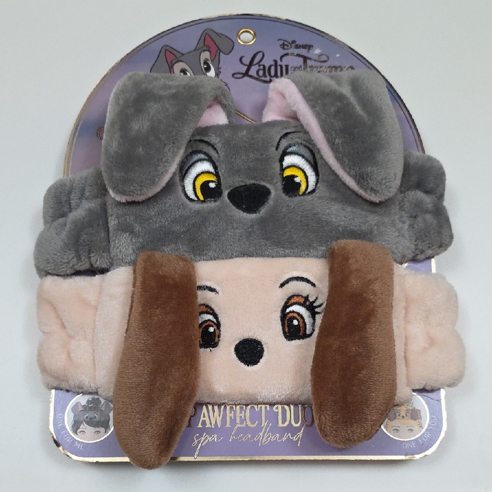 Disney Lady and the Tramp Spa Headbands - Pawfect Duo Spa Headband - Plush